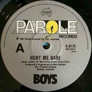 Boys - Hurt Me Babe 7" Vinyl Single (Used)