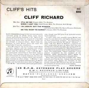Cliff Richard - Cliff's Hits 7" Vinyl EP (Used)