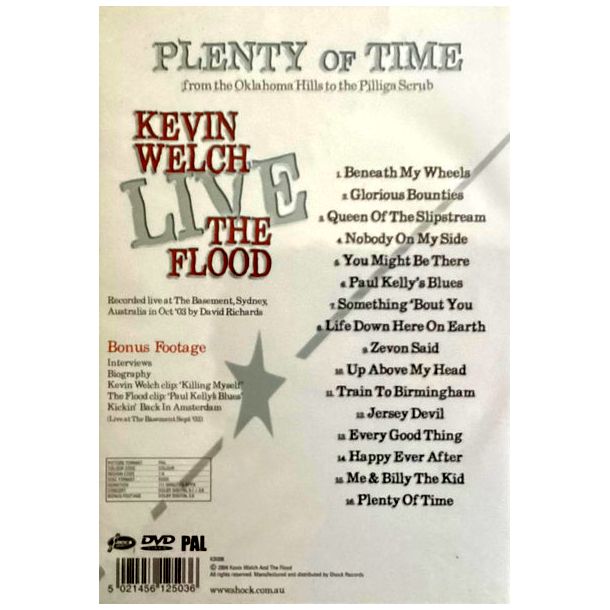 Kevin Welch - Flood: Plenty Of Time -Live At The Basement: DVD (Used)