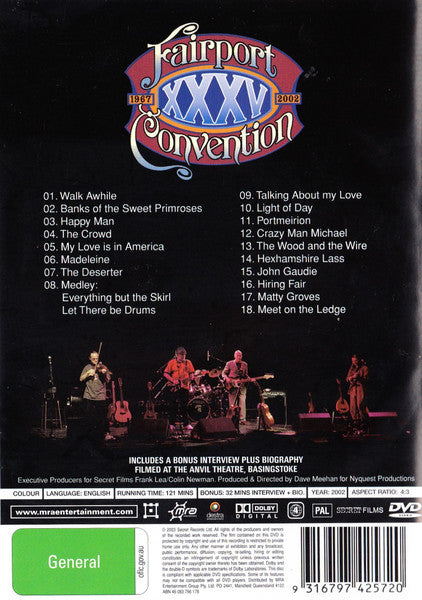 Fairport Convention - 35th Anniversary Concert 1967-2002 DVD (Used)