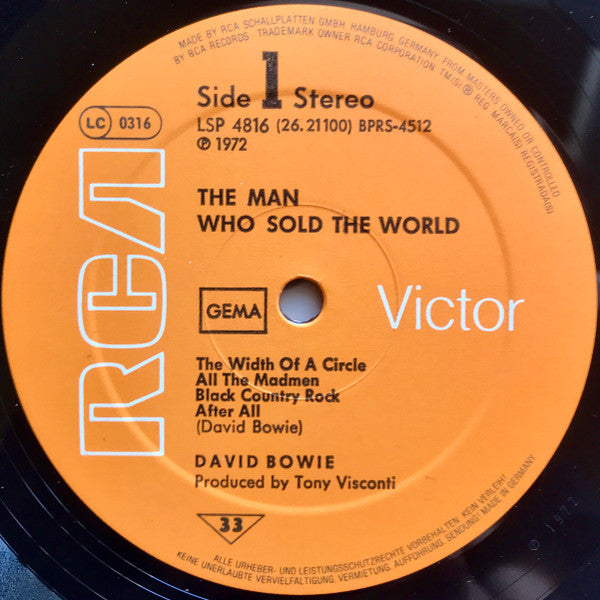 David Bowie - The Man Who Sold The World (Germany Pressing) Vinyl LP (Used)