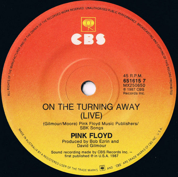 Pink Floyd – The Dogs Of War 7" Single Vinyl (Used)