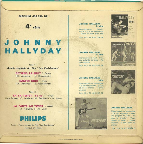 Johnny Hallyday - Les Parisiennes 7" Vinyl Single (Used)