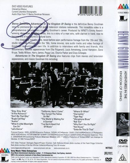 Benny Goodman – Adventures In The Kingdom Of Swing DVD
