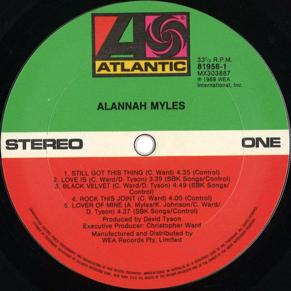 Alannah Myles – Alannah Myles Vinyl LP (Used)