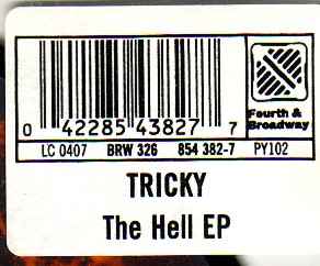 Tricky - The Hell EP 7" Vinyl Single (Used)