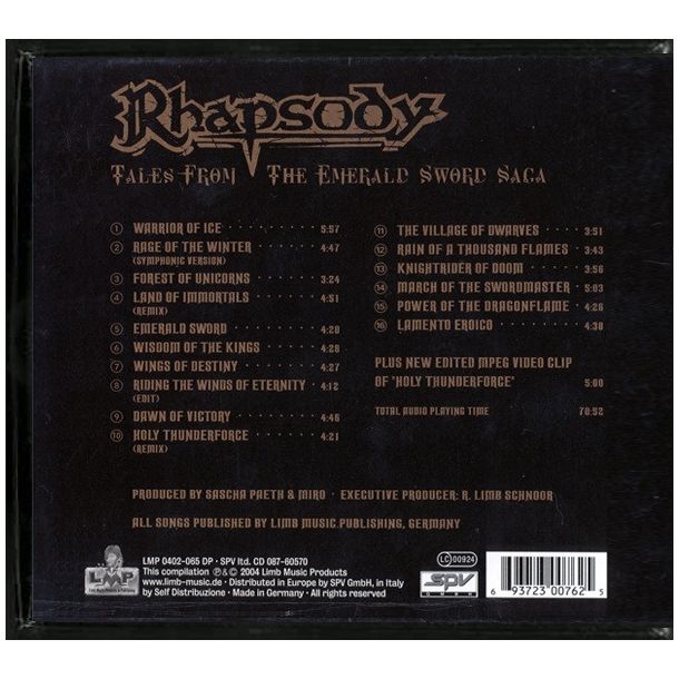 Rhapsody- Tales From The Emerald Sword Saga CD Boxset