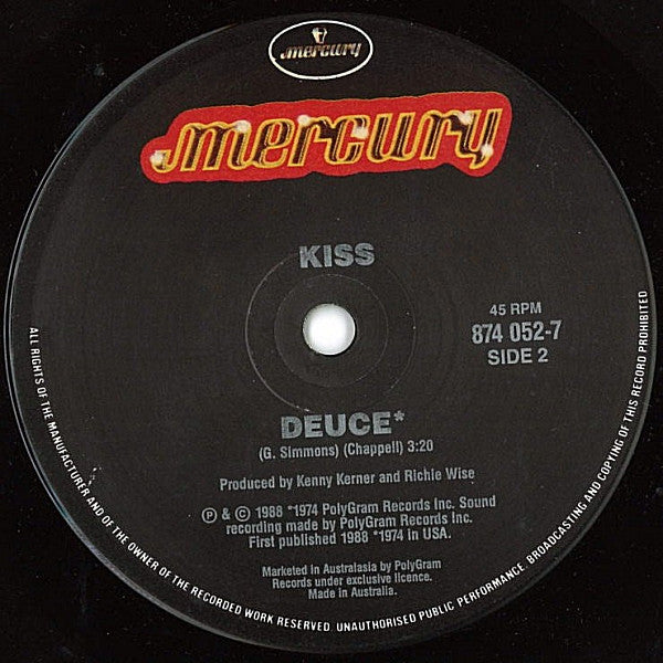 Kiss - (You Make Me) Rock Hard / Deuce 7" Single Vinyl (Used)