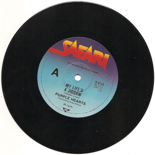 Purple Hearts - My Life's A Jigsaw 7" Vinyl Single (Used)