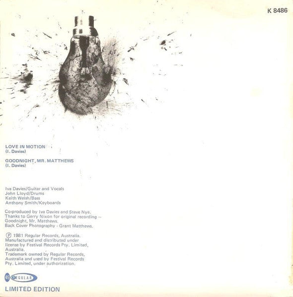 Icehouse - Love In Motion 7" Vinyl Single (Used)