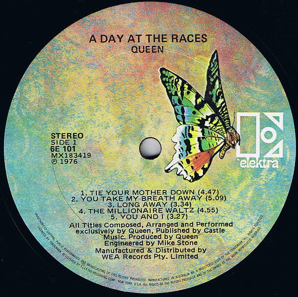 Queen - A Day At The Races (Aus 1976) Vinyl LP (Used)