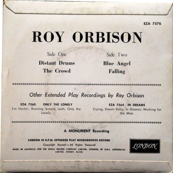 Roy Orbison - Self Titled 7" Vinyl EP (Used)