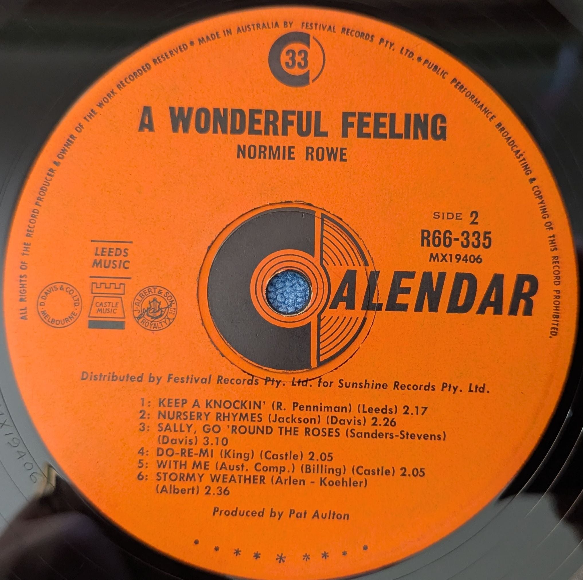 Normie Rowe - A Wonderful Feeling Autographed Vinyl LP (Used)