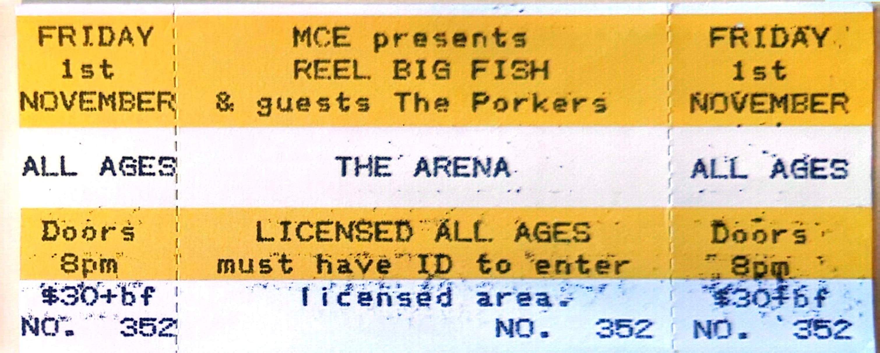 Reel Big Fish - 2002 Original Vintage Concert Ticket Seat 352