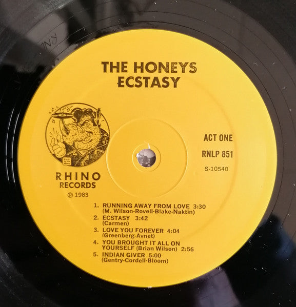 Honeys - Ecstasy Vinyl LP (Used)