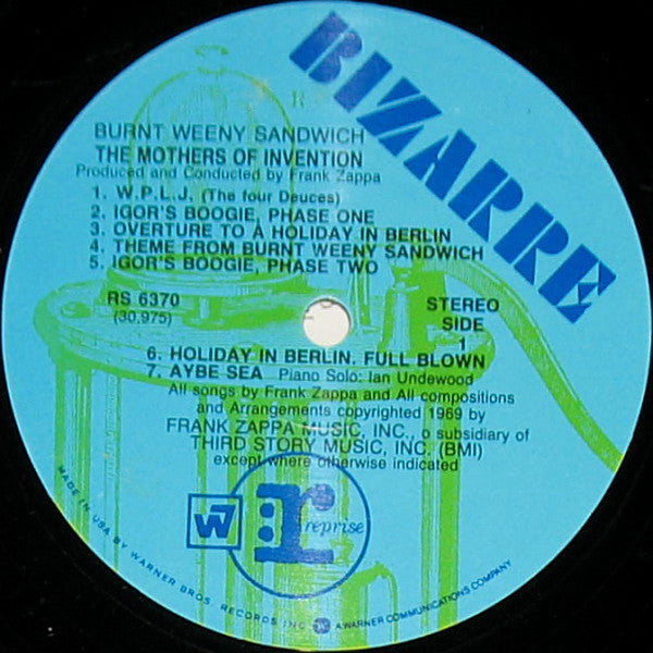 Mothers Of Invention - Burnt Weeny Sandwich Reissue Vinyl LP (Used)