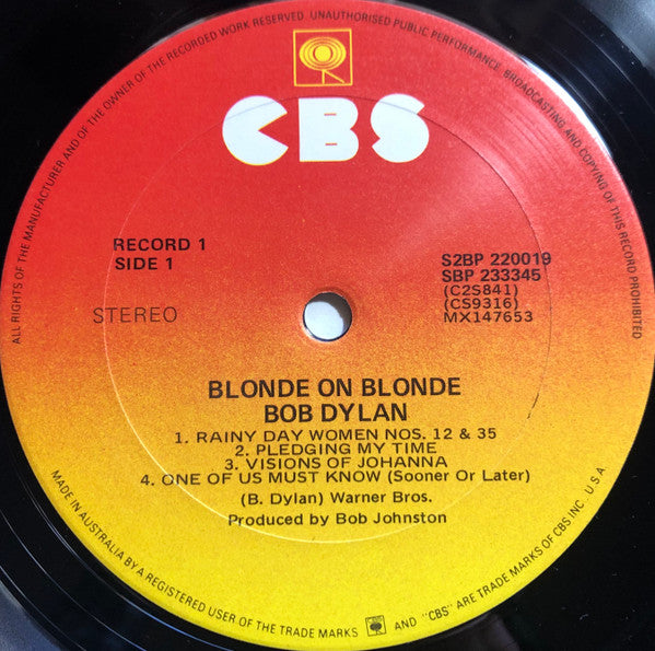 Bob Dylan - Blonde On Blonde Reissue Vinyl 2LP (Used)