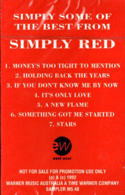 Simply Red – Well Red (Simply Some Of The Best From Simply Red) Promo/Sampler Cassette Tape