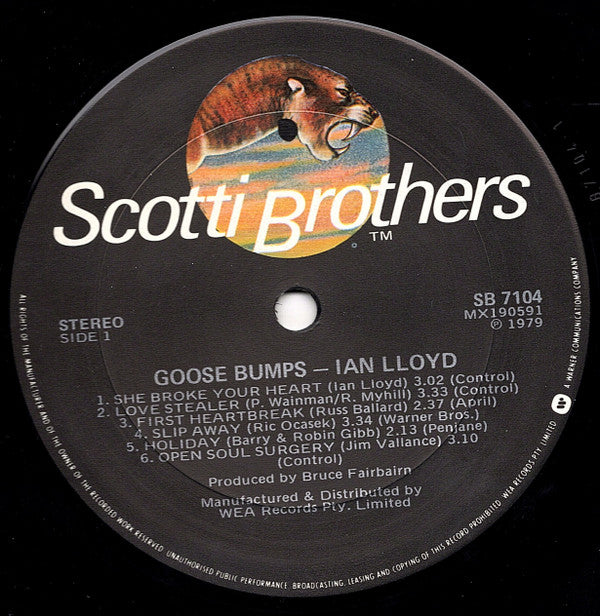Ian Lloyd - Goose Bumps Vinyl LP (Used)