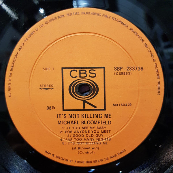 Michael Bloomfield - It's Not Killing Me Vinyl LP (Used)
