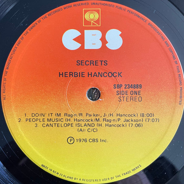 Herbie Hancock - Secrets Vinyl LP (Used)