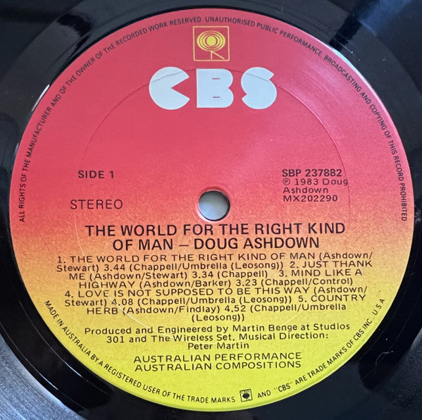 Doug Ashdown - The World For The Right Kind Of Man Vinyl LP (Used)