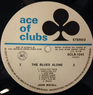John Mayall - The Blues Alone Vinyl LP (Used)