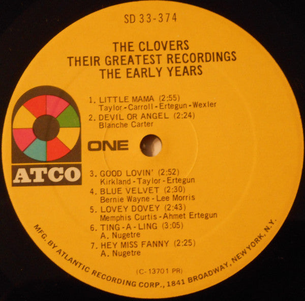 Clovers - Their Greatest Recordings (The Early Years) Vinyl LP (Used)