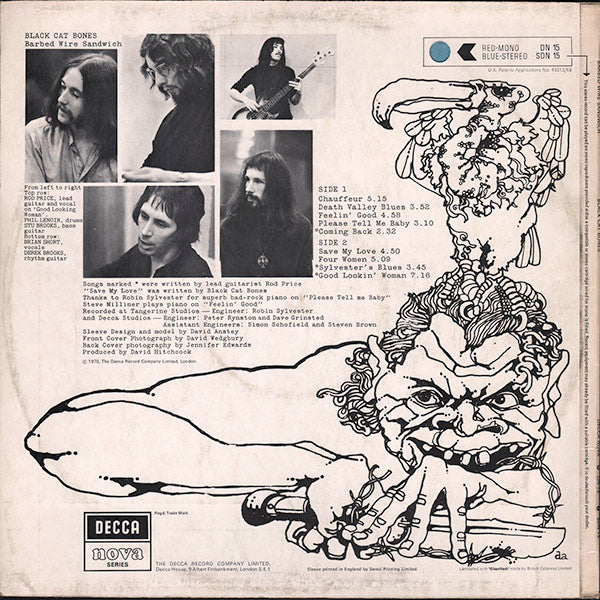 Black Cat Bones - Barbed Wire Sandwich Vinyl LP (Used)