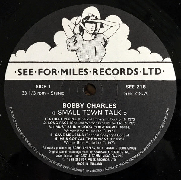 Bobby Charles - Small Town Talk Vinyl LP (Used)