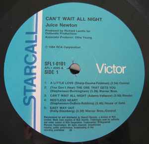 Juice Newton - Can't Wait All Night Vinyl LP (Used)