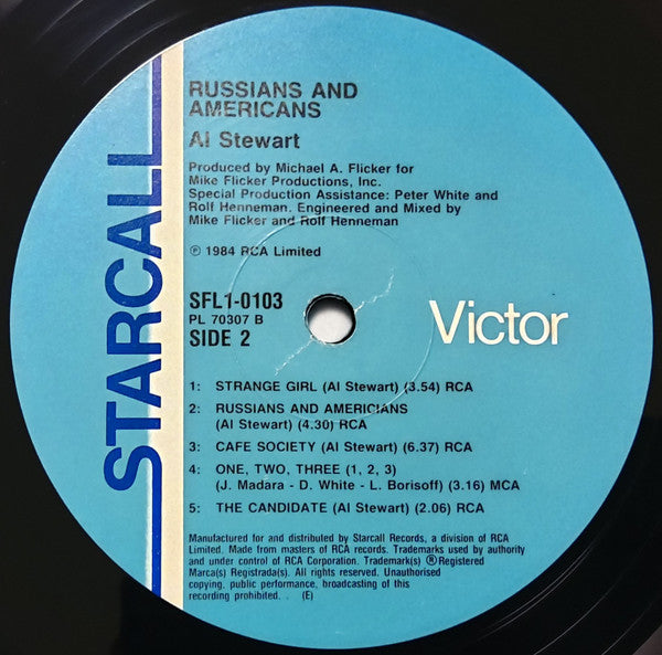 Al Stewart - Russians & Americans Vinyl LP (Used)
