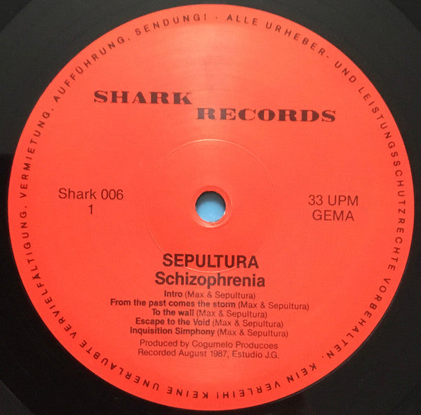Sepultura - Schizophrenia Vinyl LP (Used)