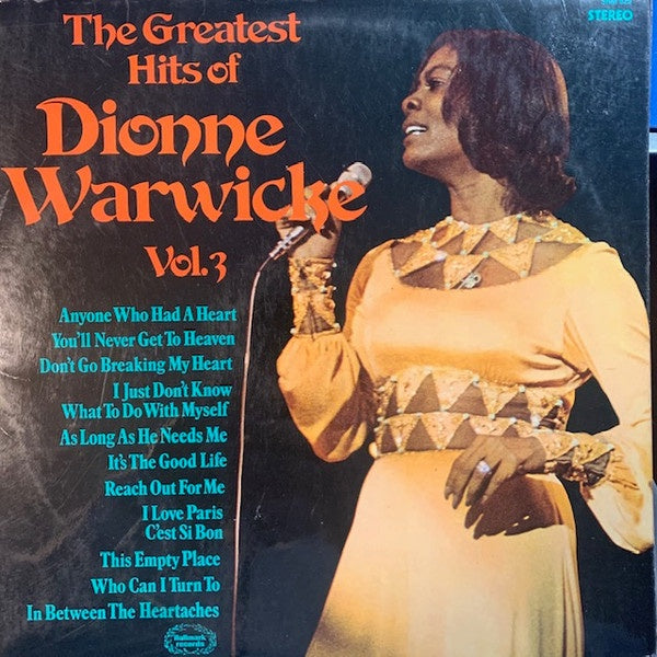 Dionne Warwick - The Greatest Hits Of Dionne Warwicke Vol. 3 Compilation Vinyl LP (Used)
