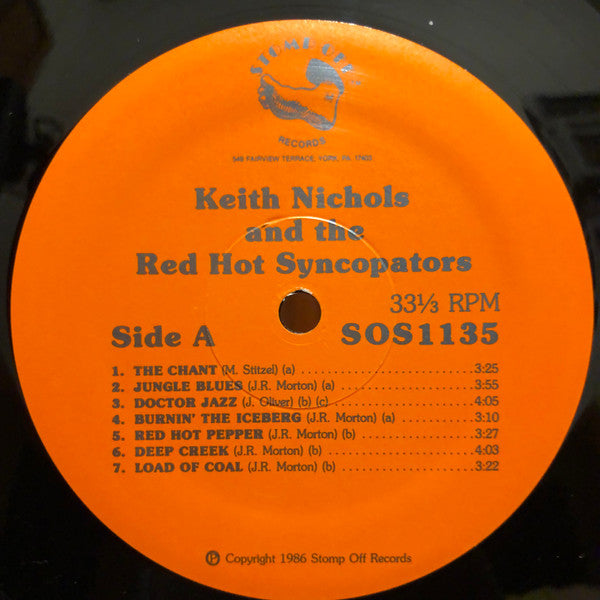 Keith Nichols And The Red Hot Syncopators - Doctors Jazz Vinyl LP (Used)