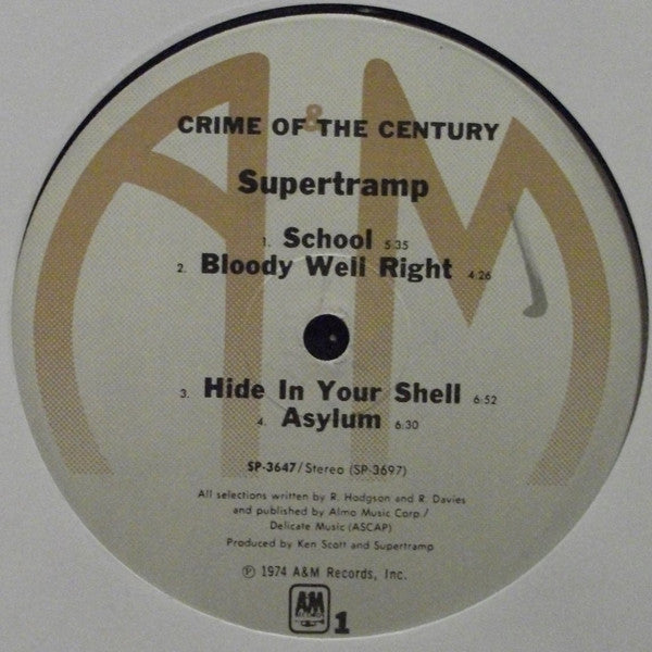 Supertramp - Crime Of The Century Vinyl LP (Used)