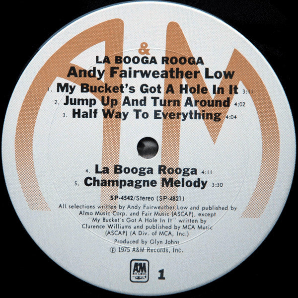 Andy Fairweather Low - La Booga Rooga Vinyl LP (Used)