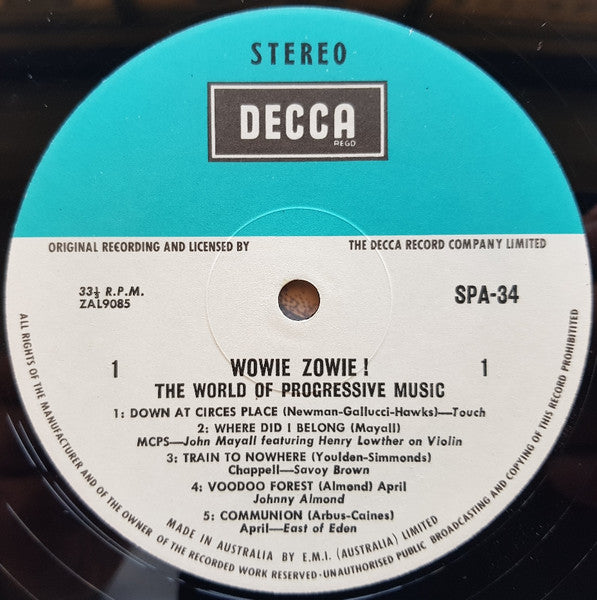 Various Artists - The World Of Progressive Music: Wowie Zowie! Vinyl LP (Used)