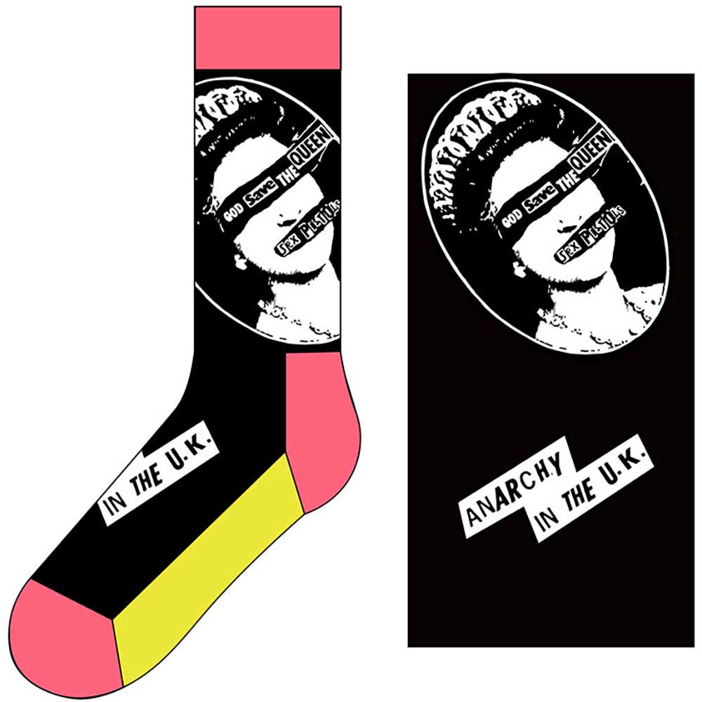 Sex Pistols - God Save The Queen Unisex Black Size 7-11 Socks