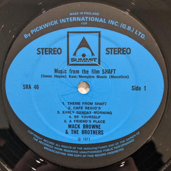 Mack Browne & The Brothers – Isaac Hayes' Music From The Movie Shaft Vinyl LP (Used)