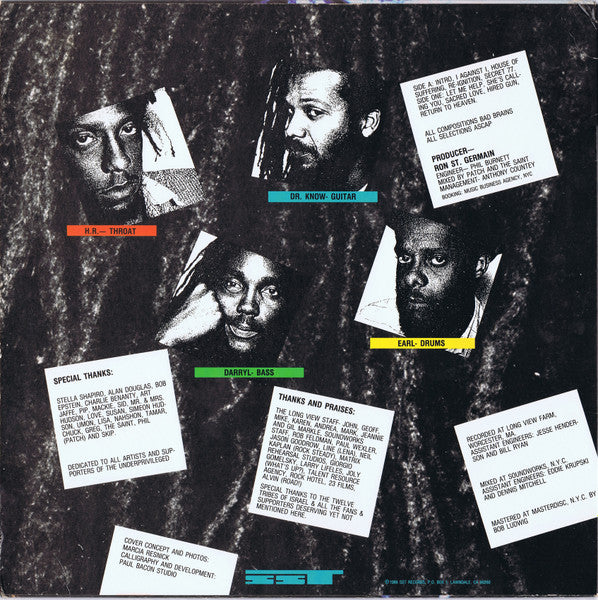 Bad Brains - I Against I Vinyl LP (Used)