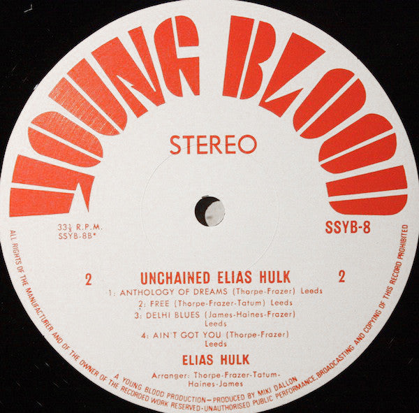 Elias Hulk - Unchained Vinyl LP (Used)