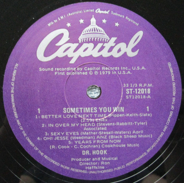 Dr. Hook - Sometimes You Win Vinyl LP (Used)