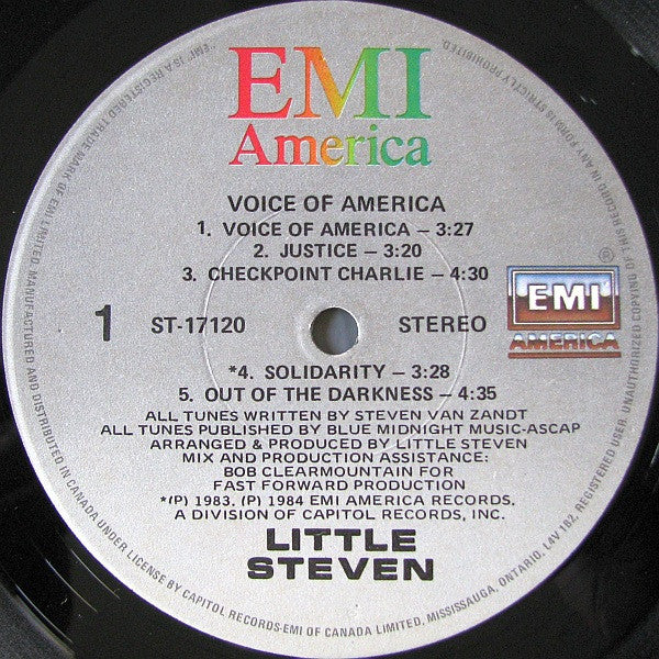Little Steven - Voice Of America Vinyl LP (Used)