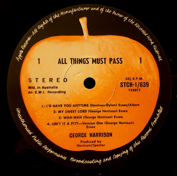 George Harrison - All Things Must Pass Repress Vinyl 3LP (Used)