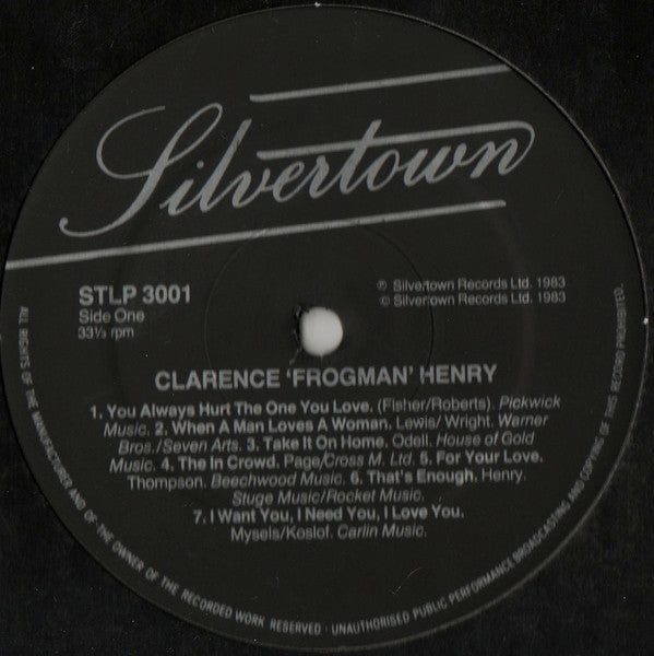Clarence (Frogman) Henry - The Legendary Clarence (Frogman) Henry Vinyl LP (Used)