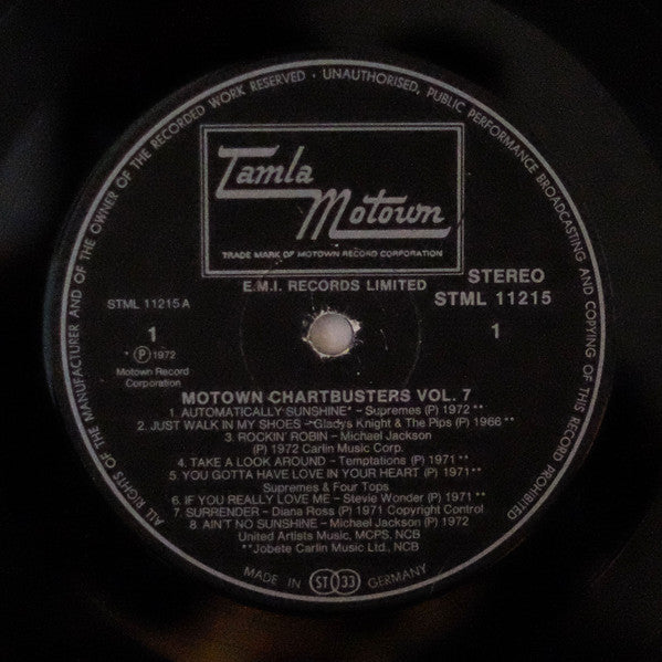 Various Artists - Motown Chartbusters Volume 7 Vinyl LP (Used)