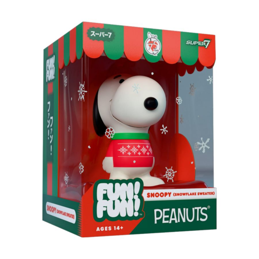 Peanuts - Snoopy in Snowflake Sweater Fun! Fun! Figure