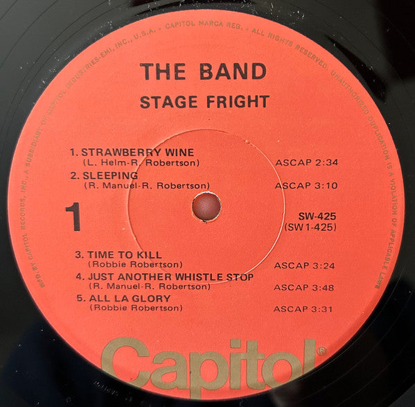 Band - Stage Fright Vinyl LP (Used)