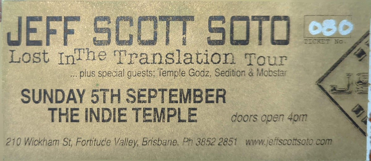 Jeff Scott Soto - 2004 Original Vintage Concert Ticket Seat #080